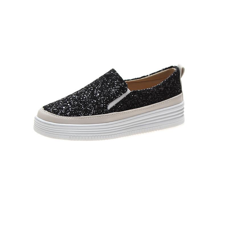 Platform Muffin Sole Women Shoes Spring New One-Pedal Loafers Fashion Versatile Casual Shoes Trendy Design Sequins Sneakers 39 чорний
Platform Muffin Sole Women Shoes Spring New One-Pedal Loafers Fashion Versatile Casual Shoes Trendy Design Sequins Sneakers 39 чорний