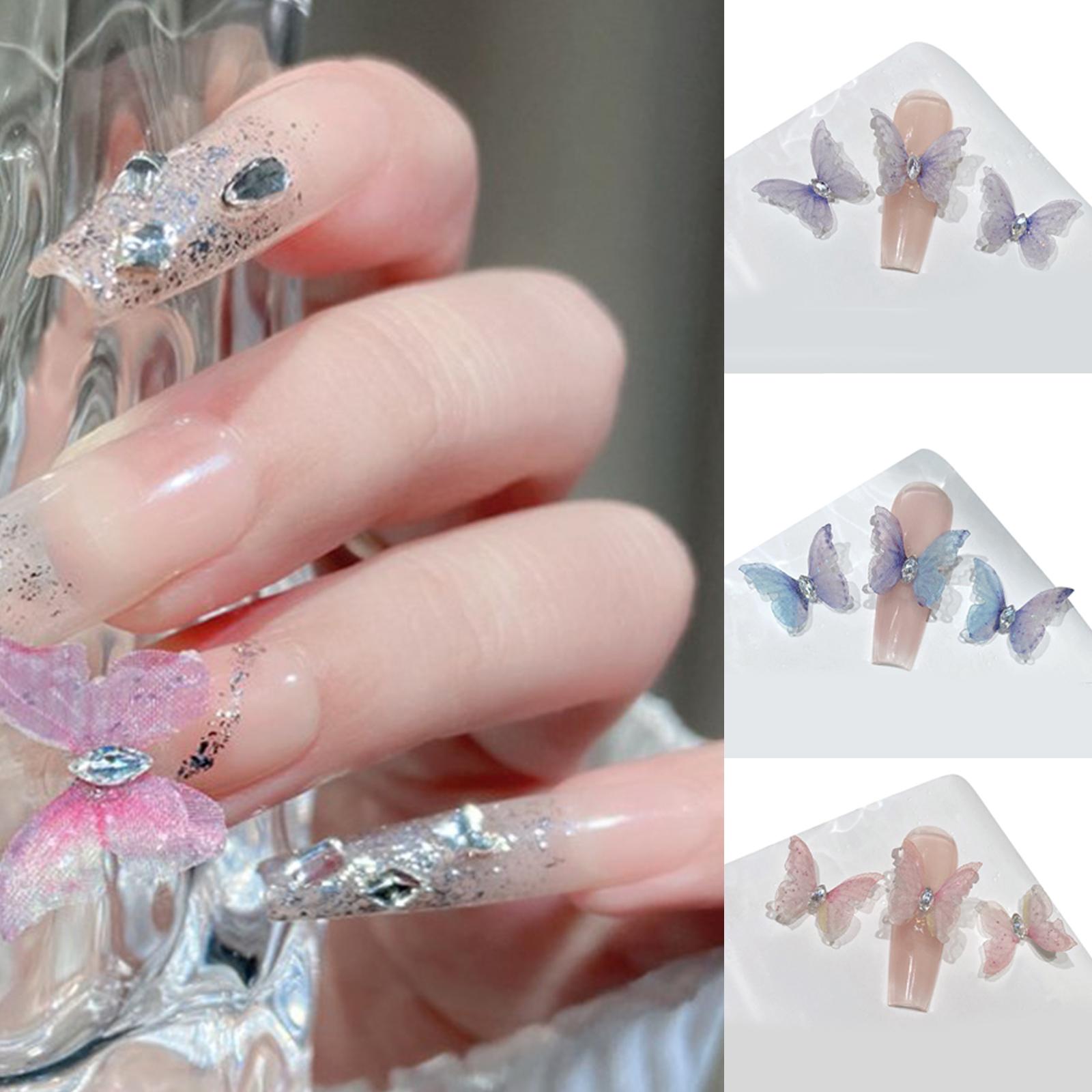 3PCS Butterfly Nail Charms 3D Stones Nail Art Decoration Nail for DIY Nail Designs Craft Manicure F
3PCS Butterfly Nail Charms 3D Stones Nail Art Decoration Nail for DIY Nail Designs Craft Manicure F
