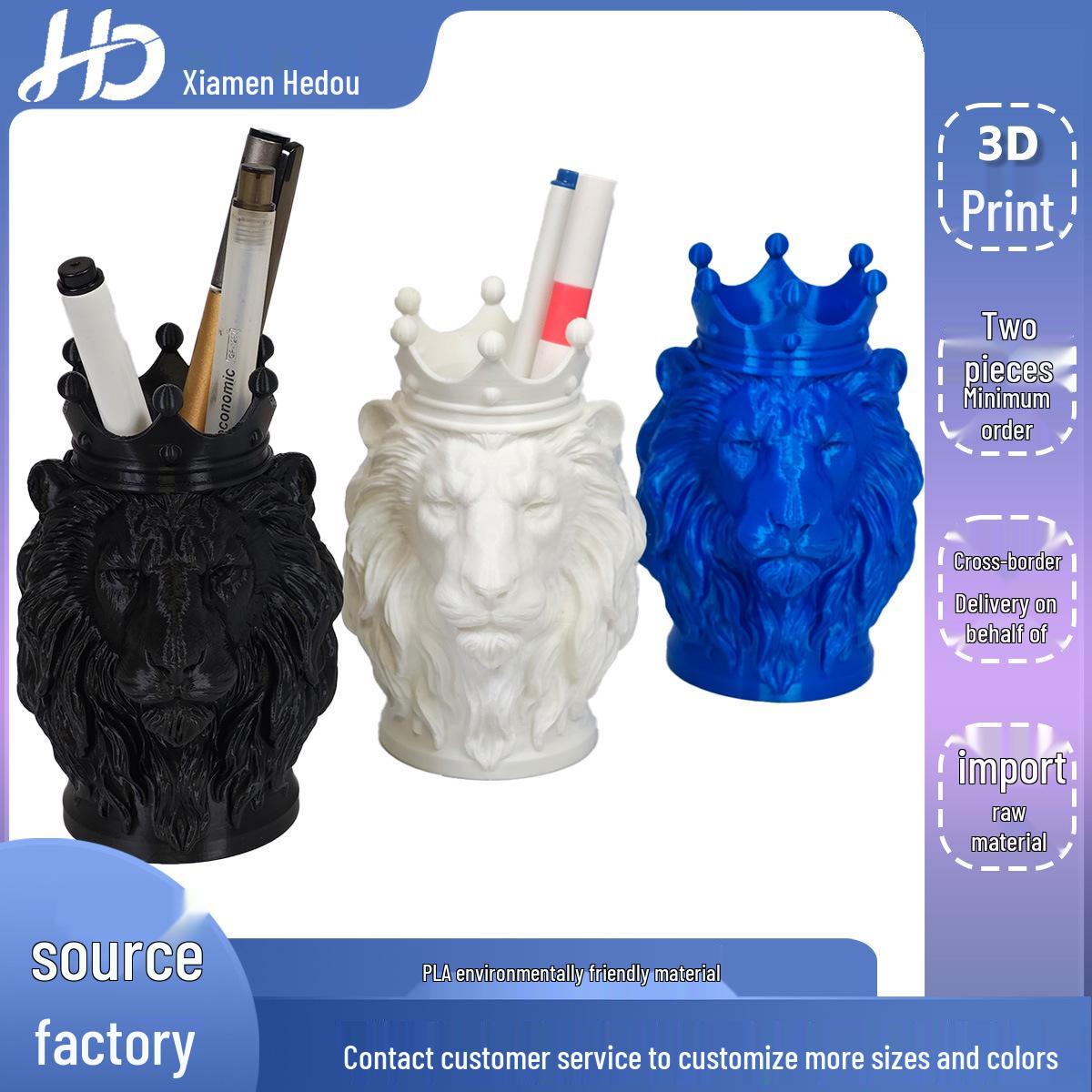 Cross-Border Lion Crown Pen Holder: Creative Desktop Storage Ornament for Study and Office. чорний
Cross-Border Lion Crown Pen Holder: Creative Desktop Storage Ornament for Study and Office. чорний