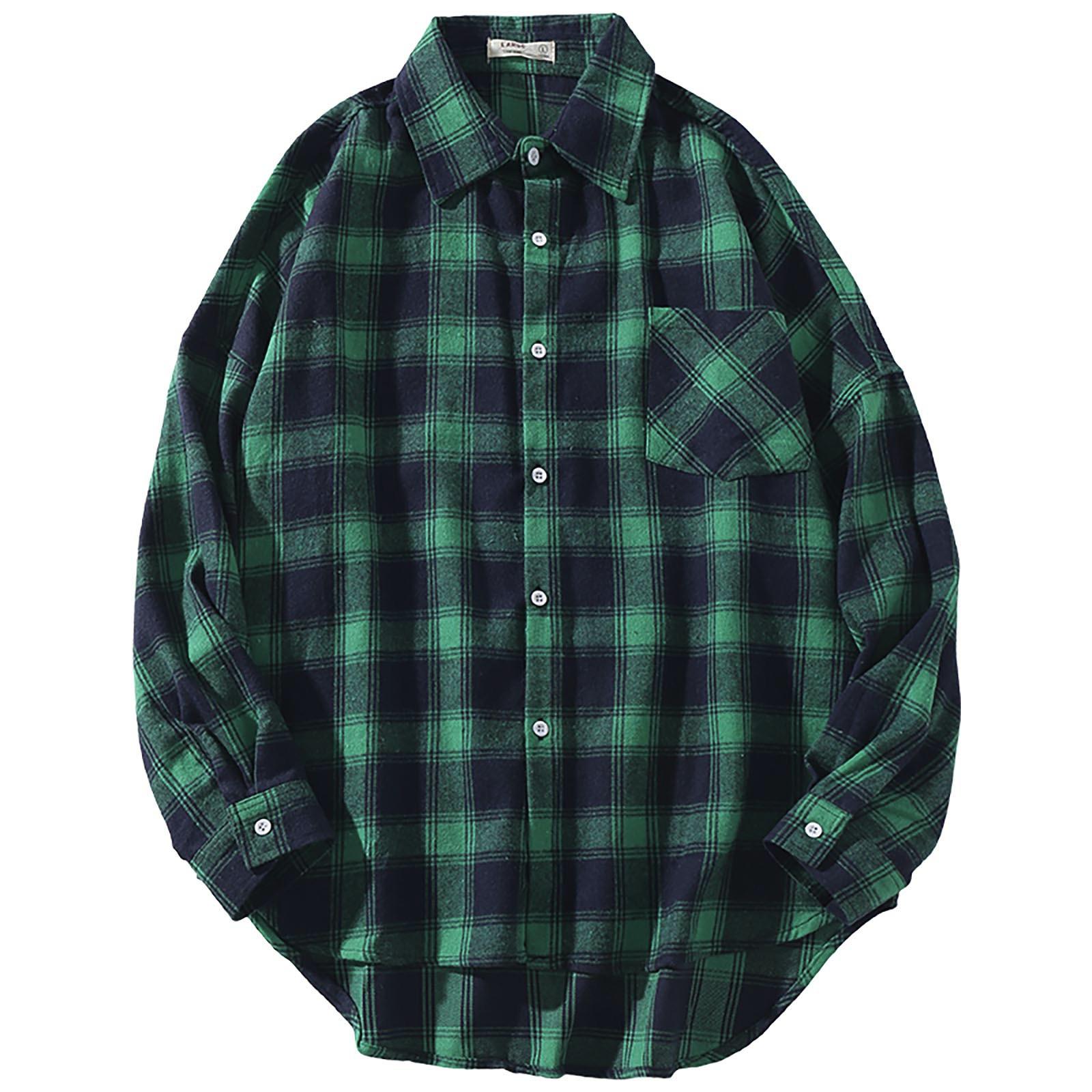 Men s Casual Fashion Plaid Printing Loose Lapel Long Sleeve Shirt Tops Blouse XXXL зелений
Men s Casual Fashion Plaid Printing Loose Lapel Long Sleeve Shirt Tops Blouse XXXL зелений