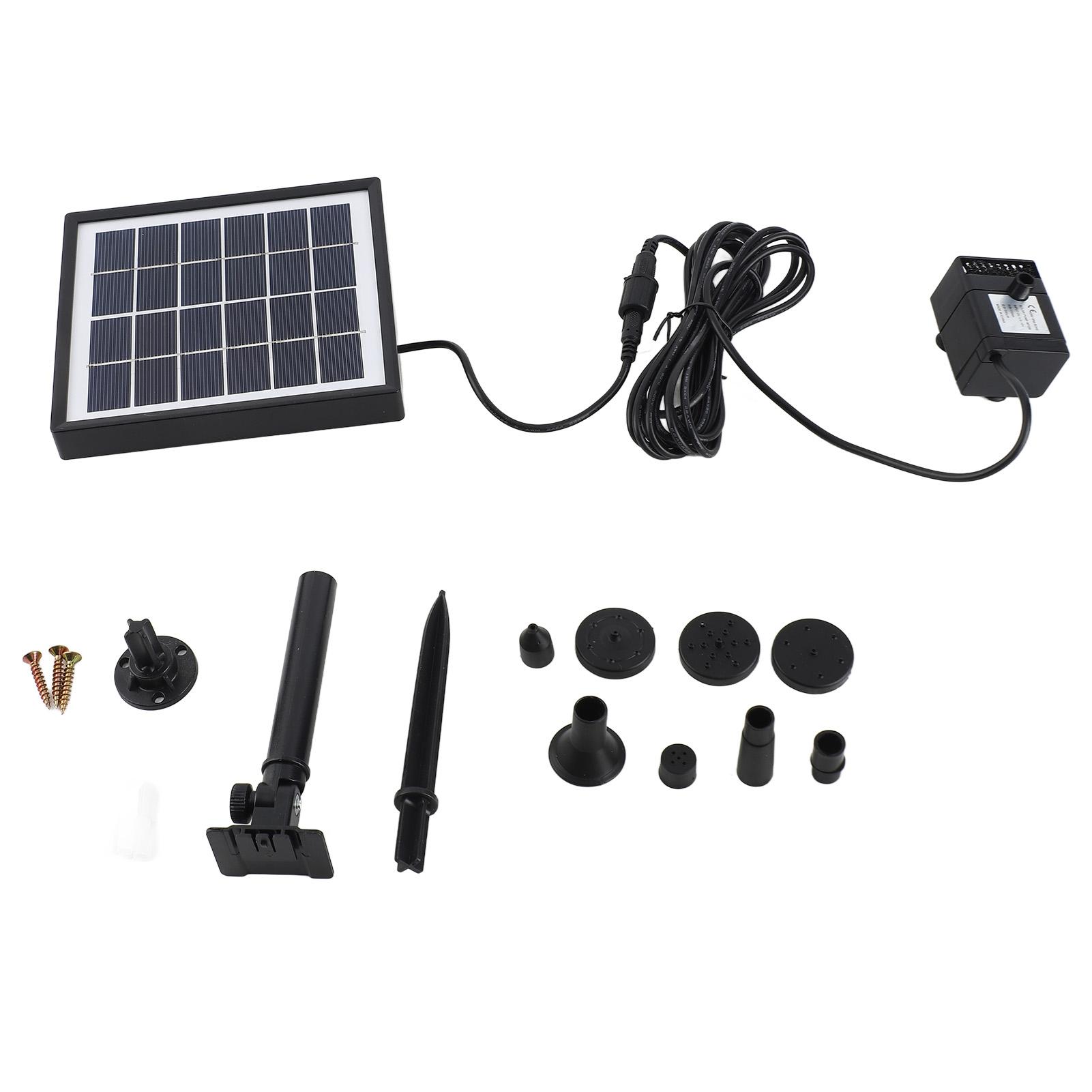 6V 1.5W Solar Water Pump 6 Modes 160L/h 50cm Lifting Height with 8 Nozzles Solar Fountain Pump
6V 1.5W Solar Water Pump 6 Modes 160L/h 50cm Lifting Height with 8 Nozzles Solar Fountain Pump