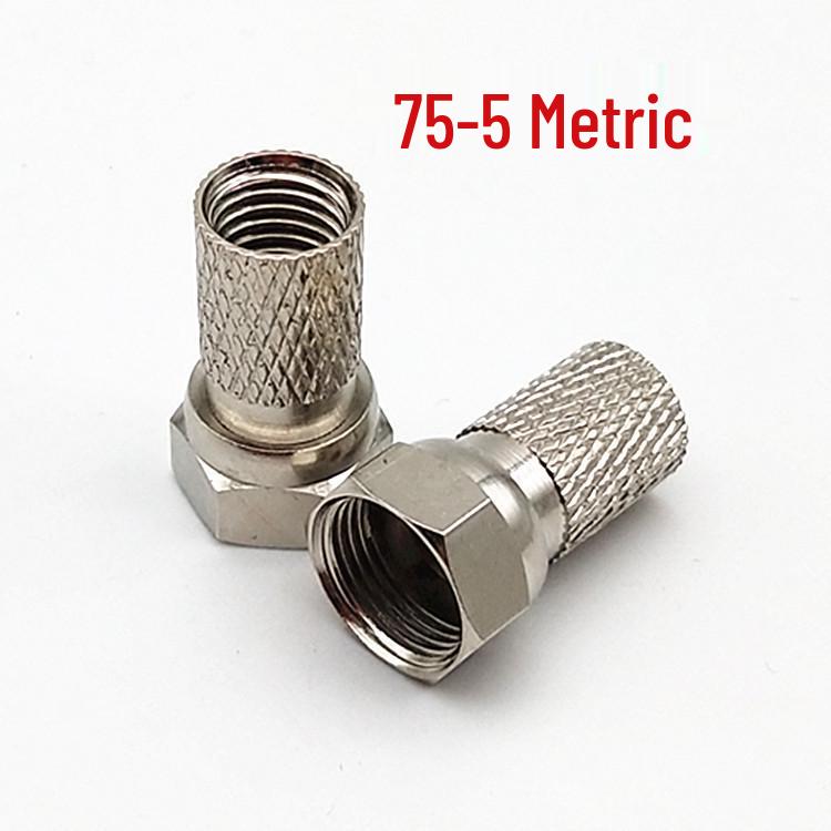 Self-Tightening Copper Coaxial Cable F Connector Extender, Double Pass, for TV, 75-5, Imperial & Metric.
Self-Tightening Copper Coaxial Cable F Connector Extender, Double Pass, for TV, 75-5, Imperial & Metric.