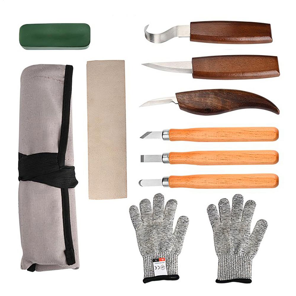 Wood Carving Tools Craft Engraving Cutter 10 Pieces Kit Wood Carving Tool Set With Storage Bag For DIY Lovers Beginners
Wood Carving Tools Craft Engraving Cutter 10 Pieces Kit Wood Carving Tool Set With Storage Bag For DIY Lovers Beginners