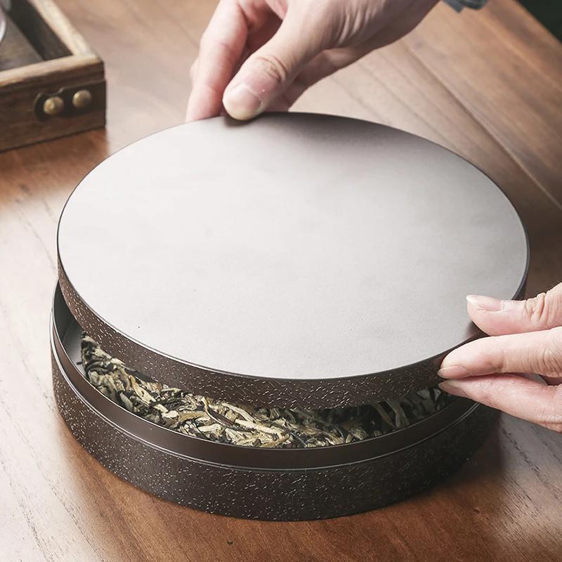 Creative Round Cake Shape Metal Tea Canister Aluminum Alloy Sealed Moisture-proof Jar Tea Set Home Nut Food Storage Container
Creative Round Cake Shape Metal Tea Canister Aluminum Alloy Sealed Moisture-proof Jar Tea Set Home Nut Food Storage Container