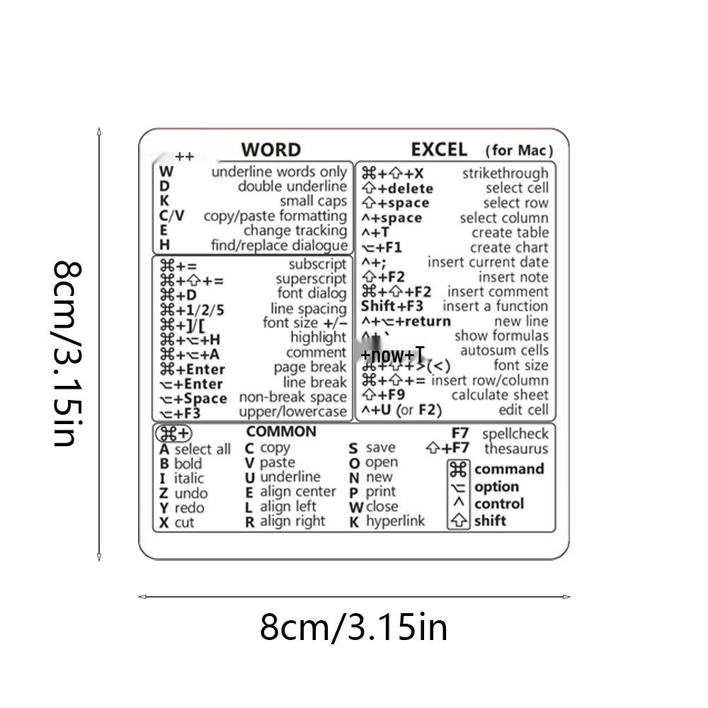 Водонепроницаемые наклейки для MacBook и ноутбуков для горячих клавиш Windows/Word
Водонепроницаемые наклейки для MacBook и ноутбуков для горячих клавиш Windows/Word