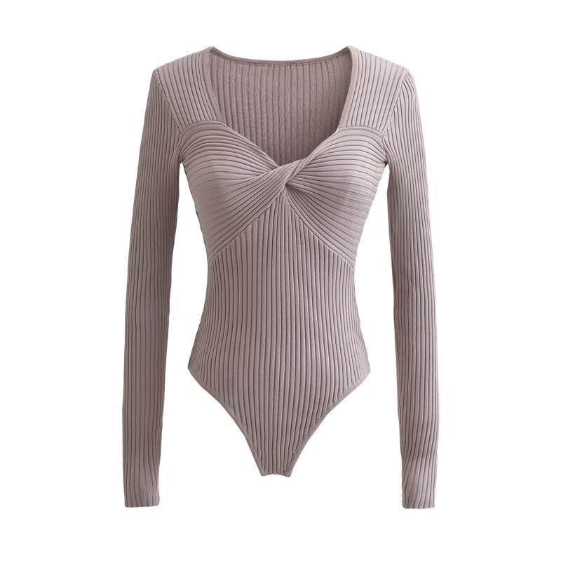 Spicy Girl V-Neck Knotted Knit Jumpsuit: Slim, Sexy Long Sleeve Base Layer for Spring/Autumn One Size хаки/телесный
Spicy Girl V-Neck Knotted Knit Jumpsuit: Slim, Sexy Long Sleeve Base Layer for Spring/Autumn One Size хаки/телесный