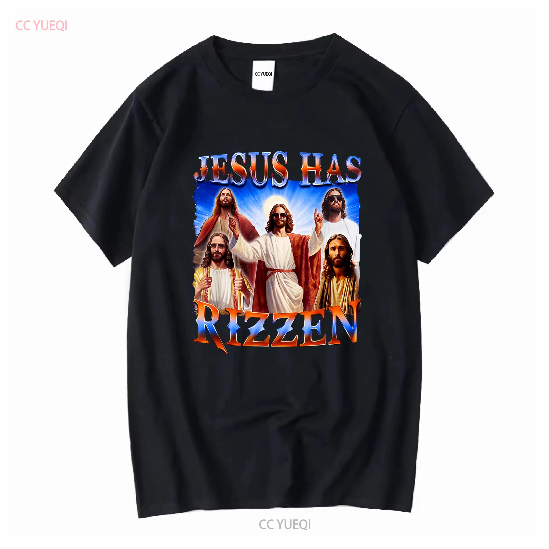 Jesus Has Rizzen He Is 2024 T Shirt Mens clothing long or short sleeves vintage Washed streetwear Slightly designer clothes 4XL
Jesus Has Rizzen He Is 2024 T Shirt Mens clothing long or short sleeves vintage Washed streetwear Slightly designer clothes 4XL