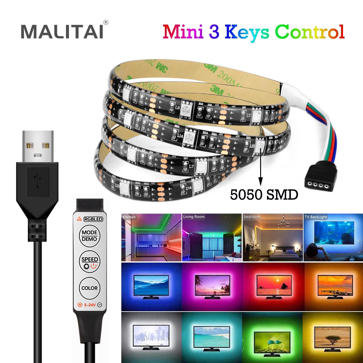 MALITAI RGB 5050 SMD Светодиодные ленты с изменением цвета + USB 3 клавиши с дистанционным управлением Светодиодные фонари для спальни, кухни, домашнего декора Ambilight IP65 Уличная лампа для кемпинга 50cm
MALITAI RGB 5050 SMD Светодиодные ленты с изменением цвета + USB 3 клавиши с дистанционным управлением Светодиодные фонари для спальни, кухни, домашнего декора Ambilight IP65 Уличная лампа для кемпинга 50cm