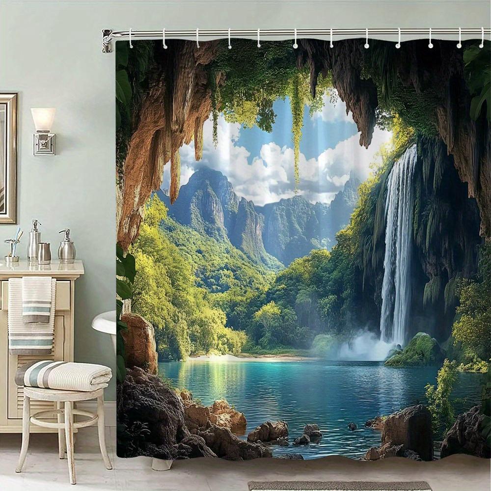 Tropical Shower Curtain 180X180Cm – Dense Green Foliage Paradise, Boho Nature Bathroom Decor, 12 Hooks W60H190(CM)-1 Pcs
Tropical Shower Curtain 180X180Cm – Dense Green Foliage Paradise, Boho Nature Bathroom Decor, 12 Hooks W60H190(CM)-1 Pcs