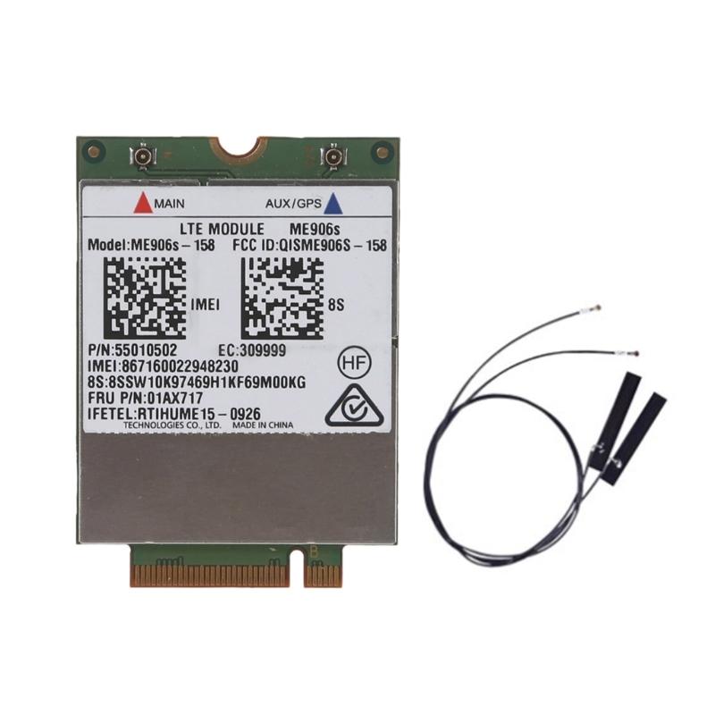 UNLOCKED LTE 4G Module ME906S-158 NGFF-M2 with 2 Antennas Wireless Card for Telecom4G, Unicom3G 4G,Mobile2G
UNLOCKED LTE 4G Module ME906S-158 NGFF-M2 with 2 Antennas Wireless Card for Telecom4G, Unicom3G 4G,Mobile2G