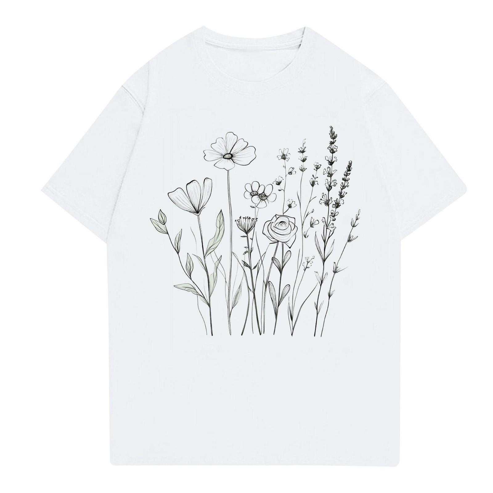 Жіноча модна повсякденна футболка з принтом і круглим вирізом з короткими рукавами Топ Футболка Топ XL білий
Жіноча модна повсякденна футболка з принтом і круглим вирізом з короткими рукавами Топ Футболка Топ XL білий