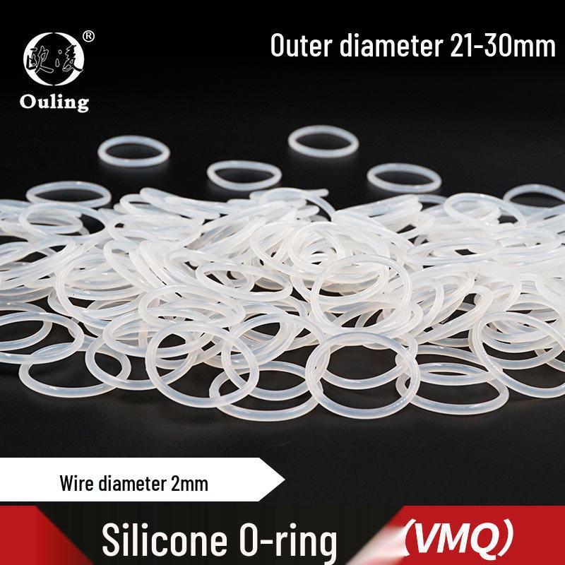 White Silicone O-Ring, Outer Diameter: 21-30mm, Cross-Section: 2mm Outer Diameter 21mm (5 pieces)
White Silicone O-Ring, Outer Diameter: 21-30mm, Cross-Section: 2mm Outer Diameter 21mm (5 pieces)