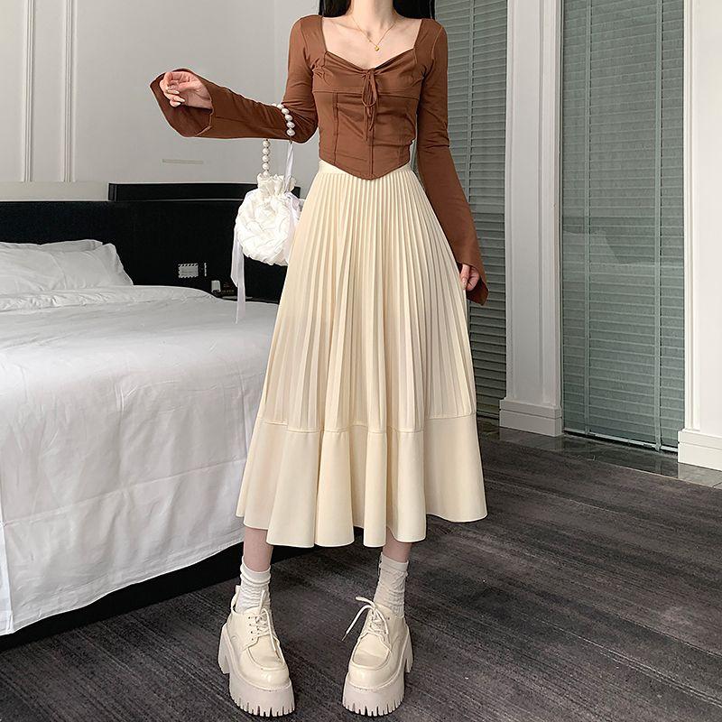 Drape High-Waist Slim-Fit Midi Skirt for Women - Spring/Summer Loose Pleated Flattering A-Line Maxi Half Skirt S
Drape High-Waist Slim-Fit Midi Skirt for Women - Spring/Summer Loose Pleated Flattering A-Line Maxi Half Skirt S