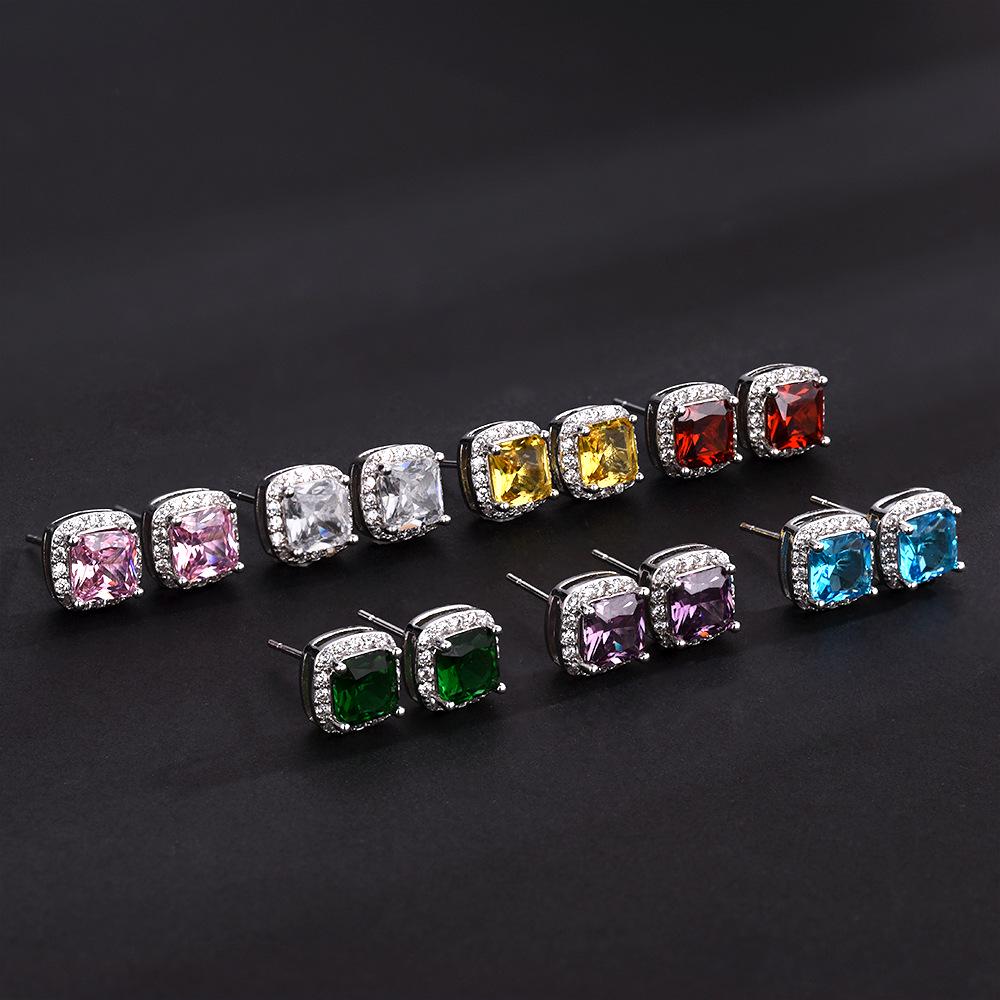 European & American Cross-Border Rock Candy Studs: Men s Trendy Hip Hop Zircon Square Earrings
European & American Cross-Border Rock Candy Studs: Men s Trendy Hip Hop Zircon Square Earrings