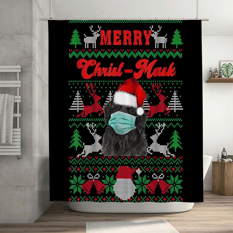 Смешная рождественская маска, шторка для душа с собакой, дизайн Merry Chrilmask с шапкой Санты для юмористического праздничного украшения ванной комнаты W60H190(CM)-1 Pcs
Смешная рождественская маска, шторка для душа с собакой, дизайн Merry Chrilmask с шапкой Санты для юмористического праздничного украшения ванной комнаты W60H190(CM)-1 Pcs