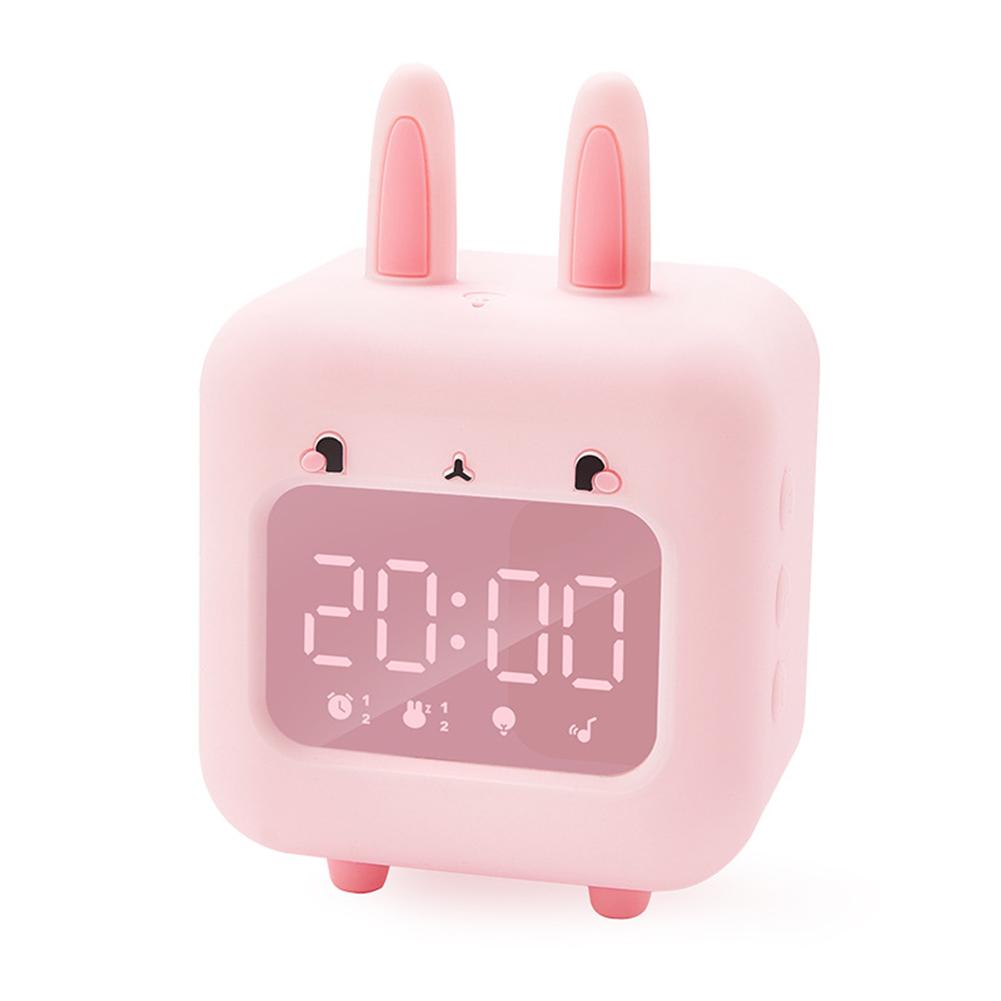 Cartoon Rabbit-shaped Silicone Intelligent Alarm Clock Rechargeable Voice Timekeeping Custom Music Clock With Night Light For Children Pink#0
Cartoon Rabbit-shaped Silicone Intelligent Alarm Clock Rechargeable Voice Timekeeping Custom Music Clock With Night Light For Children Pink#0