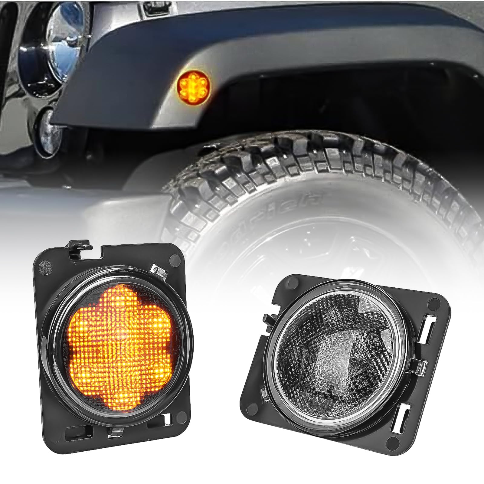 Vancroser Wrangler JK Bumper Fog Lamps Front Turn Signal Lights LED Front Grille Indicator Lights Warning Lights Auxiliary Lights Energy Long
Vancroser Wrangler JK Bumper Fog Lamps Front Turn Signal Lights LED Front Grille Indicator Lights Warning Lights Auxiliary Lights Energy Long