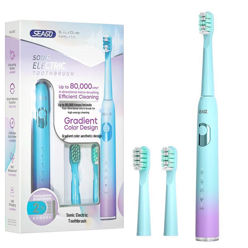 Seago SG-2303 Adult Sonic Electric Toothbrush
Seago SG-2303 Adult Sonic Electric Toothbrush