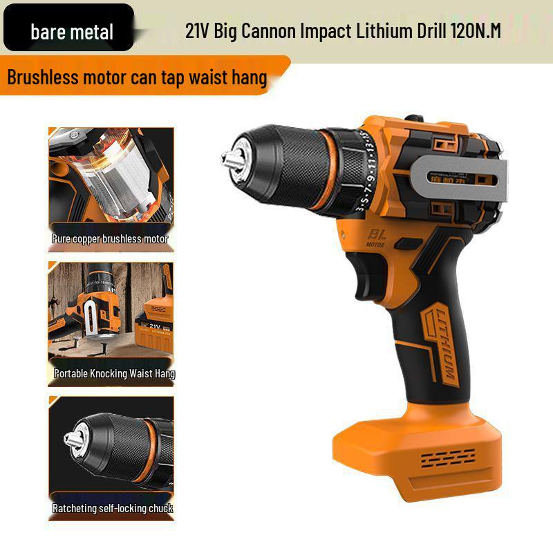 120 Torque Brushless Impact Drill with Rechargeable All-Copper Motor & Belt Clip
120 Torque Brushless Impact Drill with Rechargeable All-Copper Motor & Belt Clip