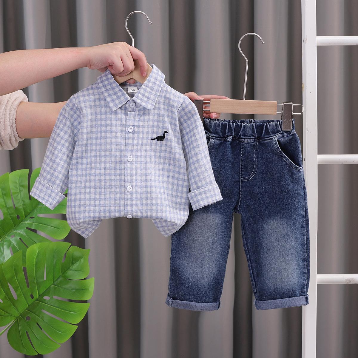 2025 Spring/Autumn Cute Boys Plaid Shirt & Jeans Set 110 cm світло-синій колір
2025 Spring/Autumn Cute Boys Plaid Shirt & Jeans Set 110 cm світло-синій колір