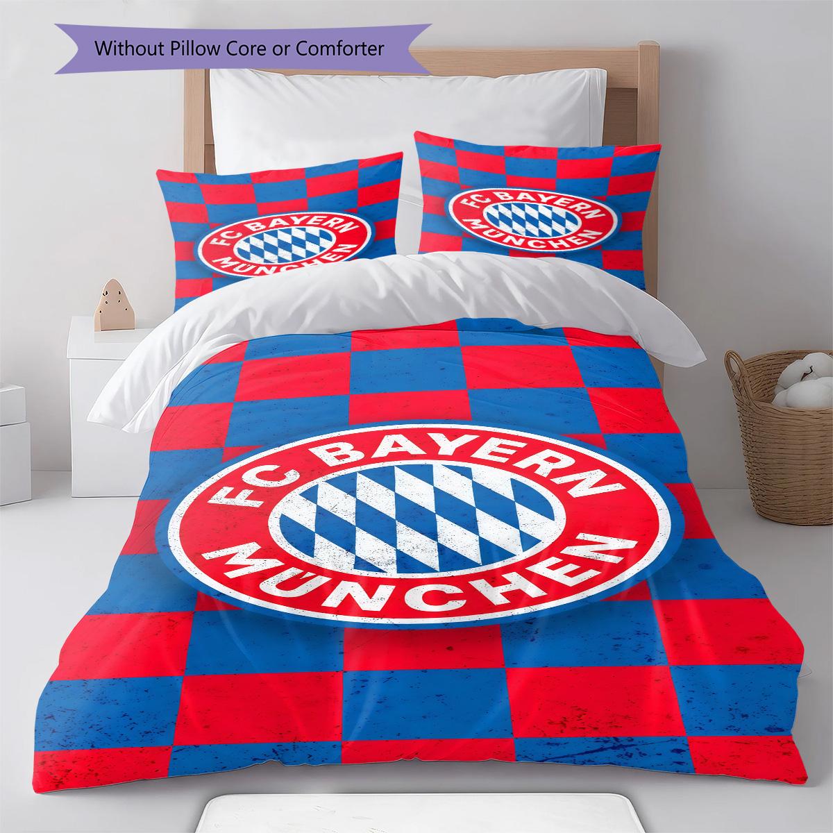 FCB logo RugPattern Bedding Quilt Set Quilt Cover Pillowcase Home Decoration Birthday Gift (1 * duvet cover + 2 * pillowcase, without core) 135x200cm
FCB logo RugPattern Bedding Quilt Set Quilt Cover Pillowcase Home Decoration Birthday Gift (1 * duvet cover + 2 * pillowcase, without core) 135x200cm