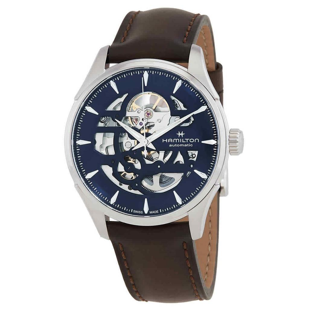 Hamilton Jazzmaster Skeleton кожаный ремешок синий циферблат автоматические часы H42535541 мужские синий
Hamilton Jazzmaster Skeleton кожаный ремешок синий циферблат автоматические часы H42535541 мужские синий
