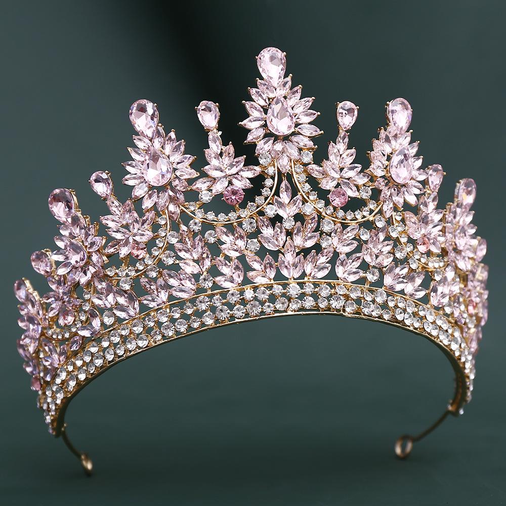 European and American Bridal Rhinestone Tiara Large Crown, Set with Red Crystal Luxury Wedding Festival Crown 2026 16*9.6CM
European and American Bridal Rhinestone Tiara Large Crown, Set with Red Crystal Luxury Wedding Festival Crown 2026 16*9.6CM
