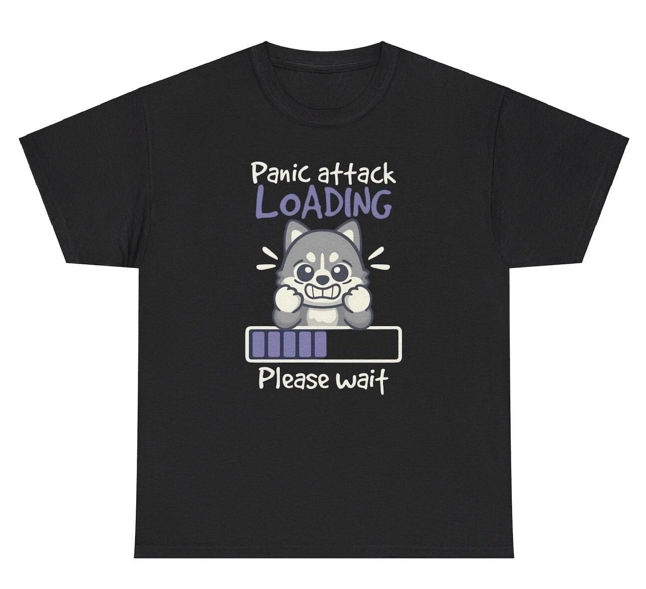 Panic Attack Loading T Shirt Funny Anxiety Silly Ironic Gen Z Gift Tee 4XL
Panic Attack Loading T Shirt Funny Anxiety Silly Ironic Gen Z Gift Tee 4XL