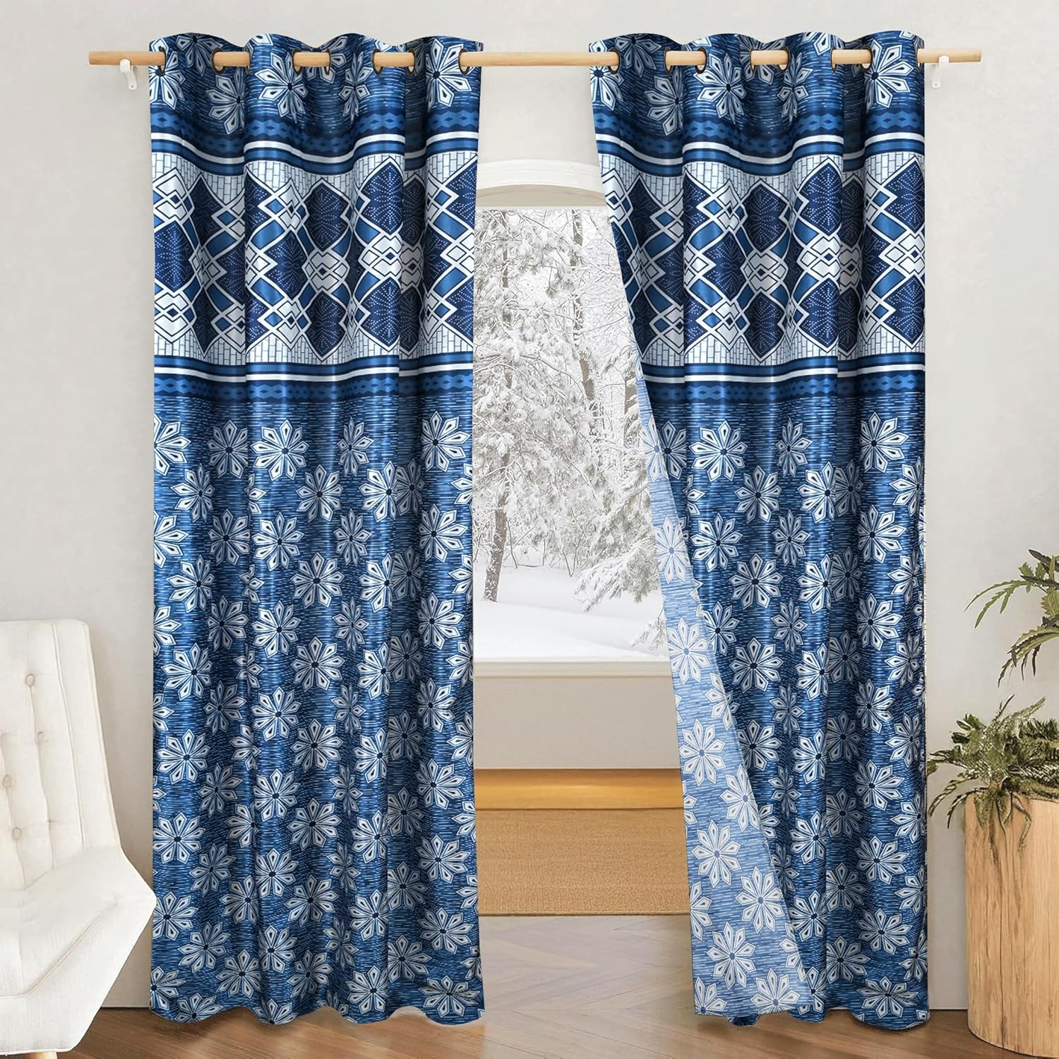 Solimo Majestic Mandala Polyester 75% Blackout Grommet Door Curtains- Set of 2 5 feet
Solimo Majestic Mandala Polyester 75% Blackout Grommet Door Curtains- Set of 2 5 feet