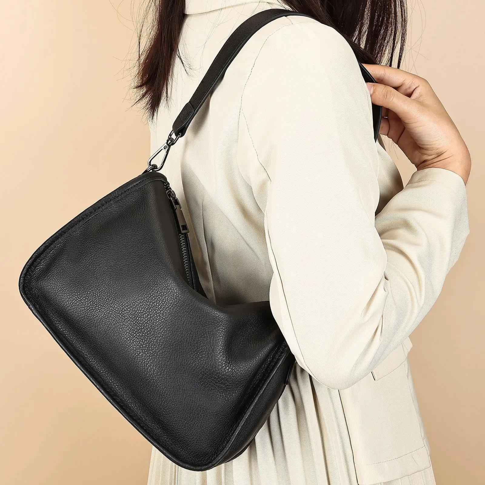 Women Shoulder Bag Genuine Leather Crossbody Bags Wide Strap Female Messenger Bags Under Arm Purse Bag for Women чёрный
Women Shoulder Bag Genuine Leather Crossbody Bags Wide Strap Female Messenger Bags Under Arm Purse Bag for Women чёрный