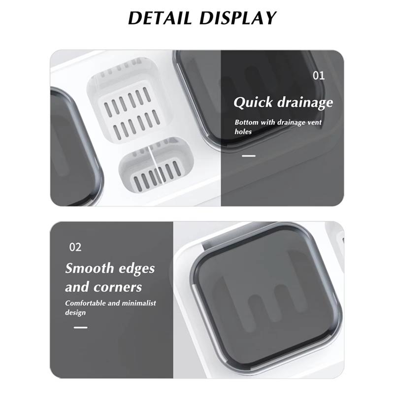 Настенный держатель для зубных щеток с лотком большой вместимости и двойными подстаканниками для организации и декора ванной комнаты
Настенный держатель для зубных щеток с лотком большой вместимости и двойными подстаканниками для организации и декора ванной комнаты