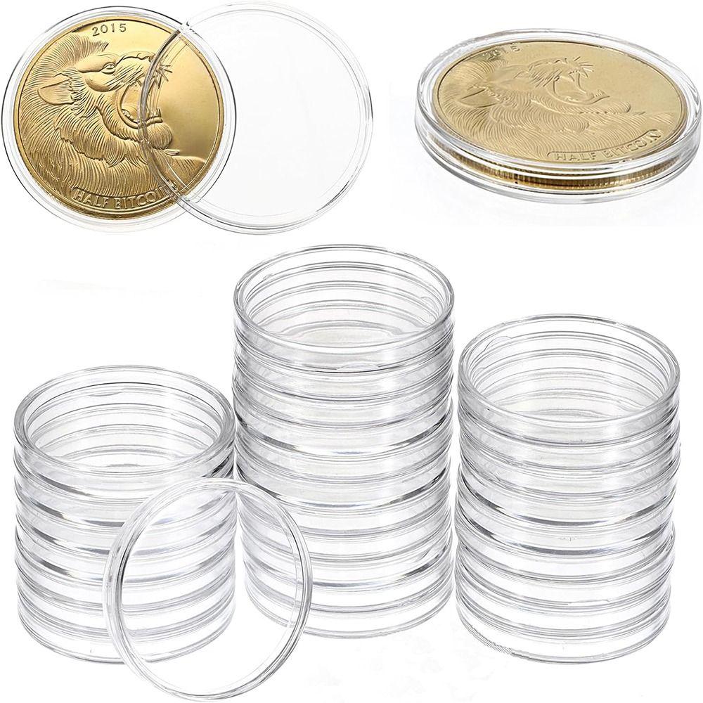 Clear Coinning Capsules Plastic Coinning Cases Holders Container Protector Coinning Home 40mm
Clear Coinning Capsules Plastic Coinning Cases Holders Container Protector Coinning Home 40mm