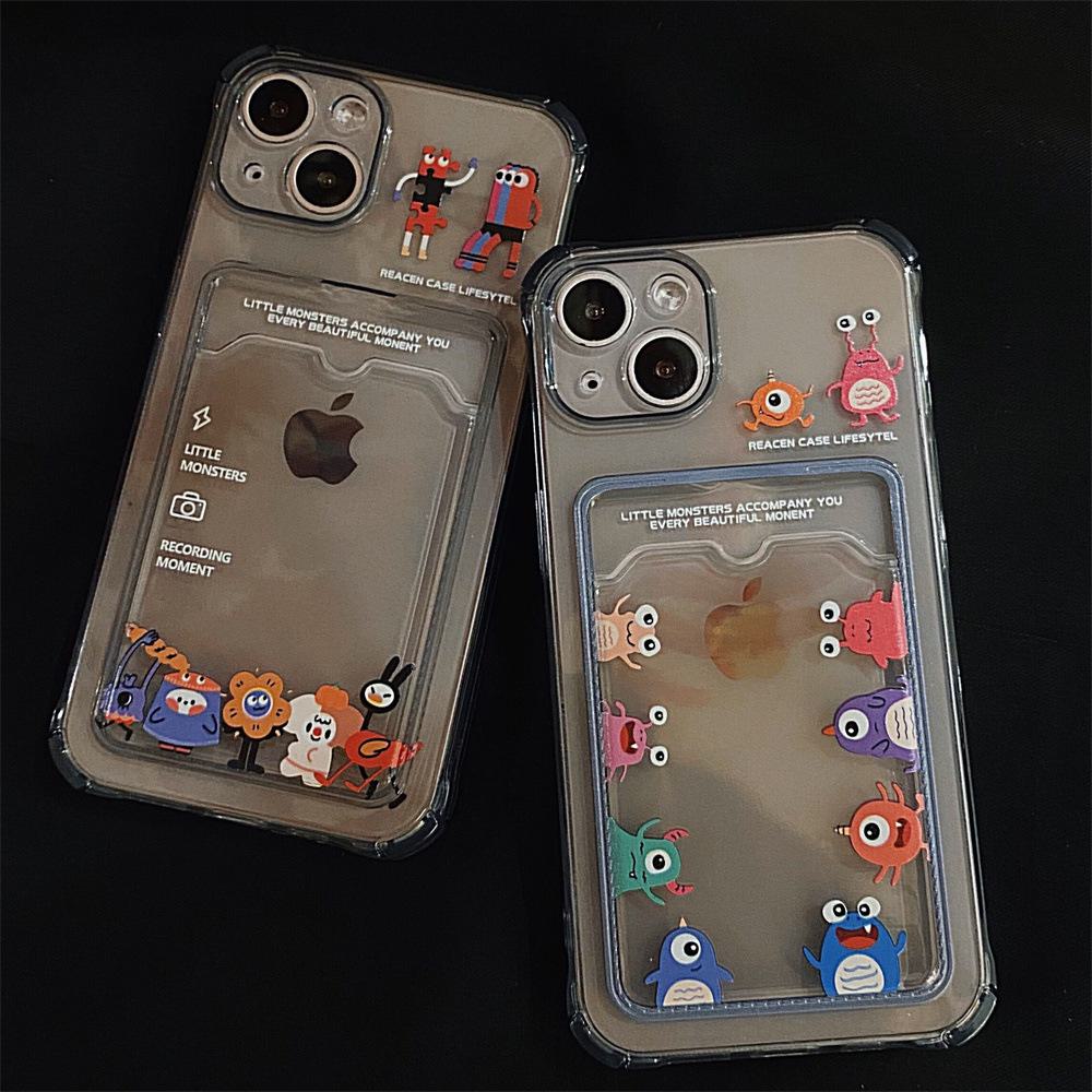 One-eyed Monster Card Insert Transparent Gray Phone Case for iPhone 13/14/15, Suitable for XR, 11/12 Pro, XS Max. Ideal for Women. iPhone 15 Pro
One-eyed Monster Card Insert Transparent Gray Phone Case for iPhone 13/14/15, Suitable for XR, 11/12 Pro, XS Max. Ideal for Women. iPhone 15 Pro