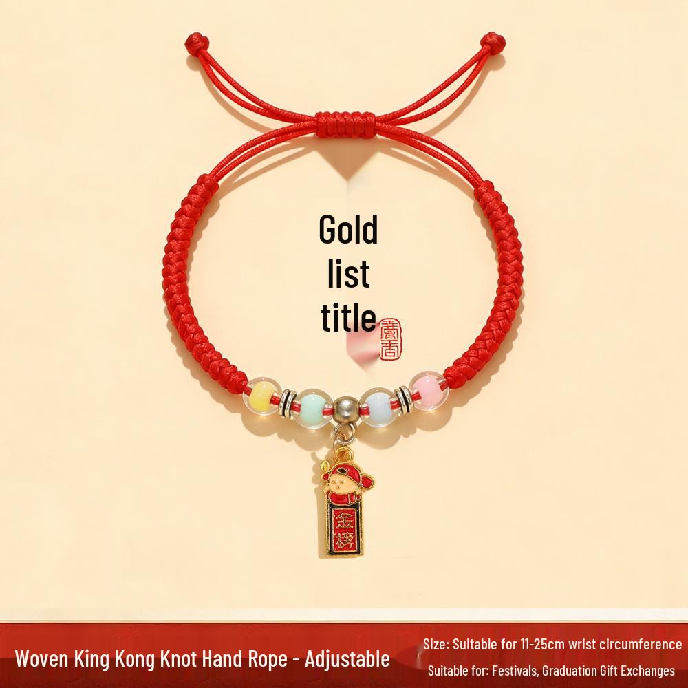 Five-Color Wenchang Graduation Koi Red Rope Bracelet
Five-Color Wenchang Graduation Koi Red Rope Bracelet