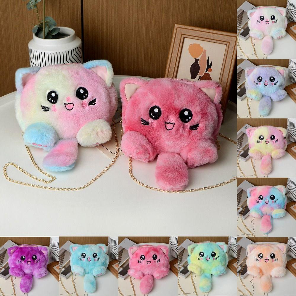 Faux Fur Plush Crossbody Bag Rainbow Stuffed Doll Bag Portable Cat Shoulder Bag Female/Girls світло-зелений колір
Faux Fur Plush Crossbody Bag Rainbow Stuffed Doll Bag Portable Cat Shoulder Bag Female/Girls світло-зелений колір