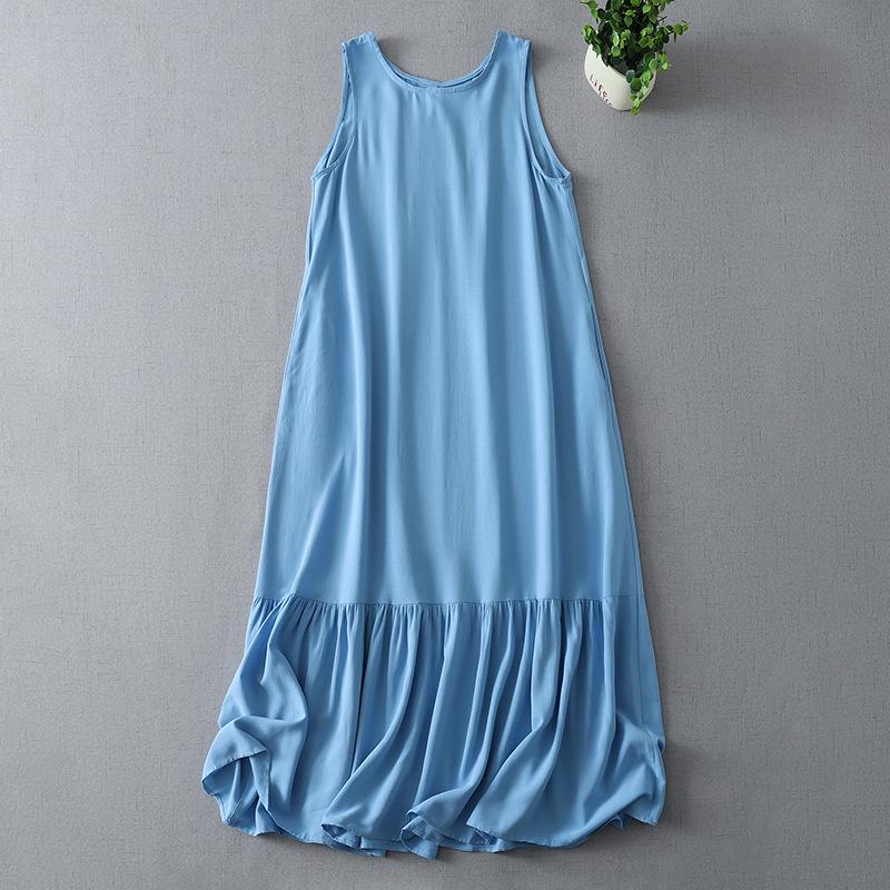 Sanya Island Beach Sleeveless Resort Dress - Cotton Linen Slim Fit Large Free Size небо синє кольору
Sanya Island Beach Sleeveless Resort Dress - Cotton Linen Slim Fit Large Free Size небо синє кольору