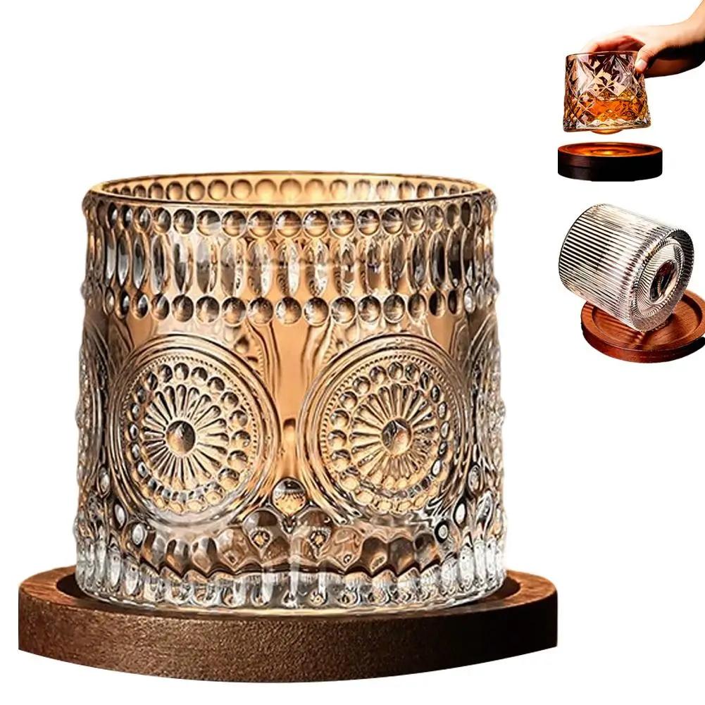 1PC WhiskeyCrystal Tumbler9OzSwivel Old Fashioned Glass With Round Wooden Coaster Perfect For Family Gatherings And Cocktai B5F4 301-400ml
1PC WhiskeyCrystal Tumbler9OzSwivel Old Fashioned Glass With Round Wooden Coaster Perfect For Family Gatherings And Cocktai B5F4 301-400ml