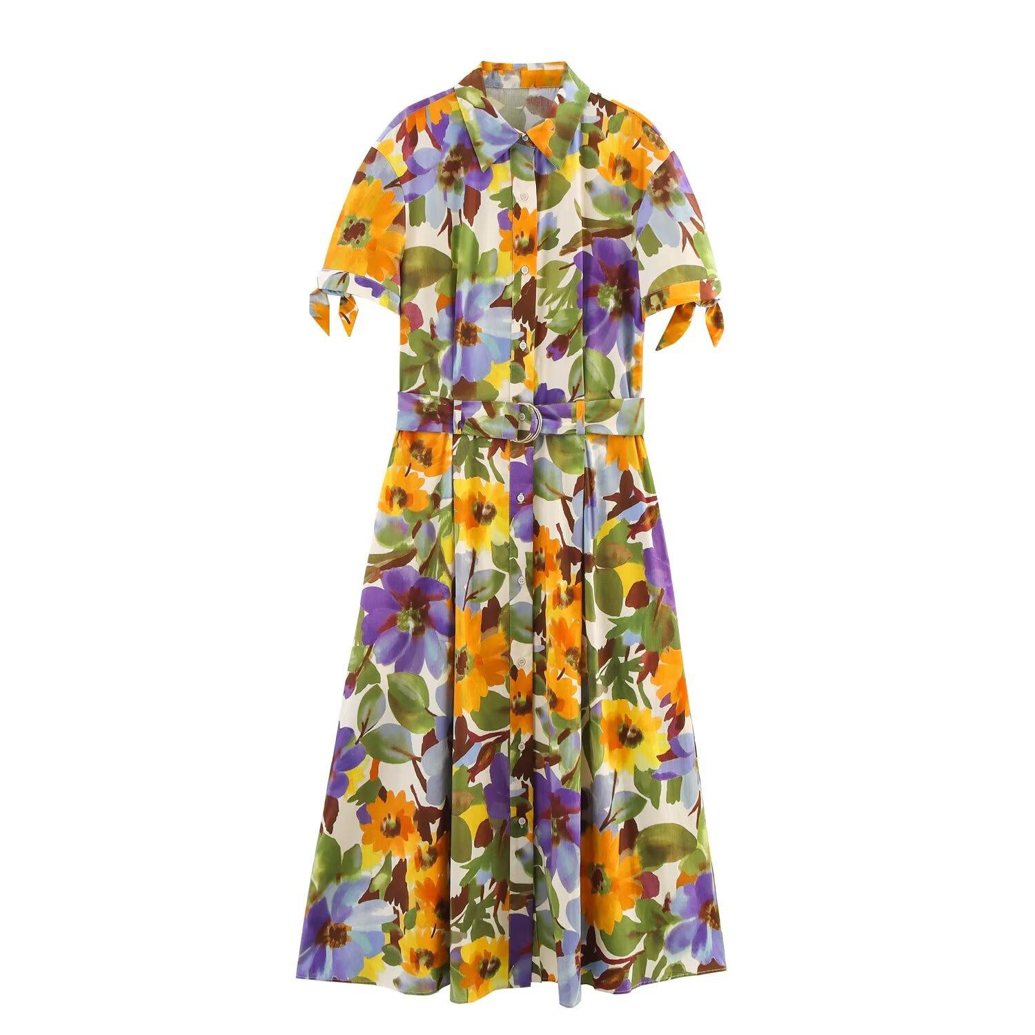 European & American Style Women s Printed Poplin Midi Dress with Turn-Down Collar - Summer 2025 Collection. S
European & American Style Women s Printed Poplin Midi Dress with Turn-Down Collar - Summer 2025 Collection. S