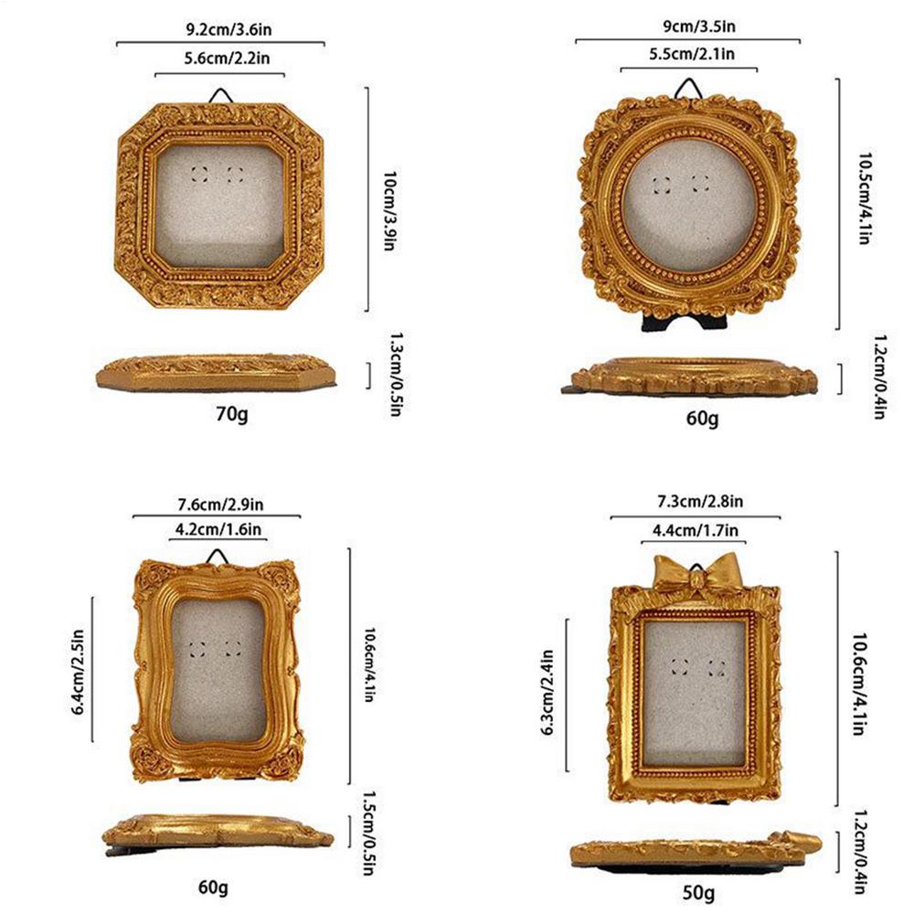 Tiny Picture Frames 4 Pieces Antique Irregular Wall Display Ornament Resin Small Picture Frames For Table Home Workplace Museum
Tiny Picture Frames 4 Pieces Antique Irregular Wall Display Ornament Resin Small Picture Frames For Table Home Workplace Museum