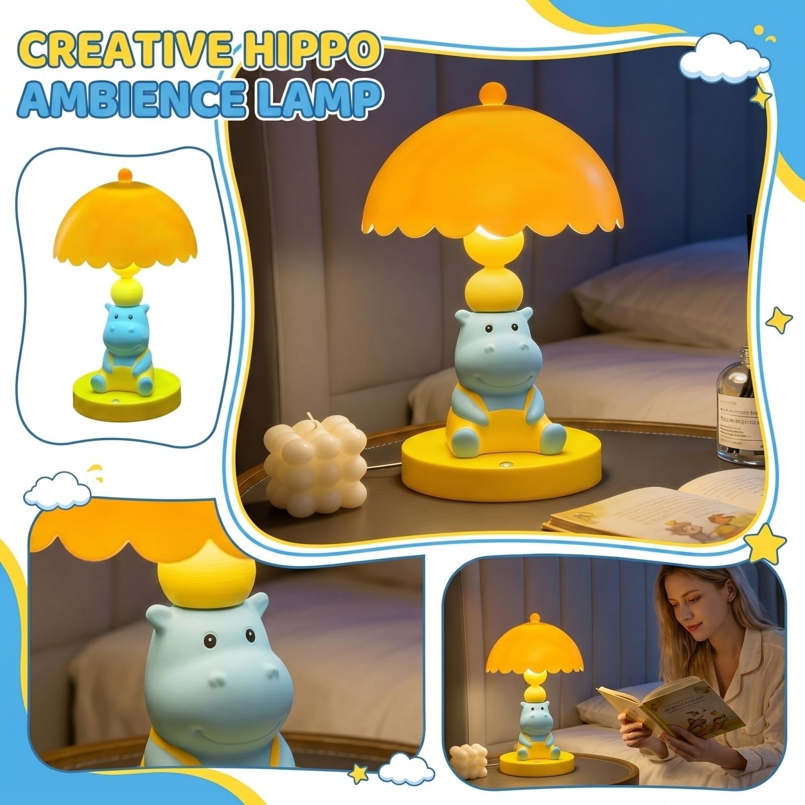Creative Hippo Table Lamp with Umbrella Shade Decorative Night Light for Home Living Room Bedroom Desk Use one size жовтий
Creative Hippo Table Lamp with Umbrella Shade Decorative Night Light for Home Living Room Bedroom Desk Use one size жовтий