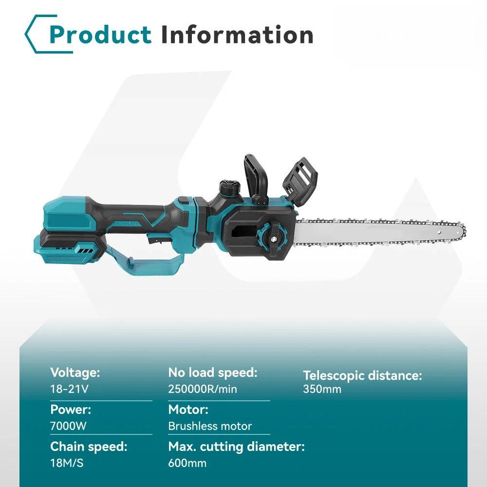 12-дюймовая 7000 Вт бесщеточная электрическая цепная пила аккумуляторная обрезная цепная пила портативные садовые электроинструменты для резки дерева
12-дюймовая 7000 Вт бесщеточная электрическая цепная пила аккумуляторная обрезная цепная пила портативные садовые электроинструменты для резки дерева