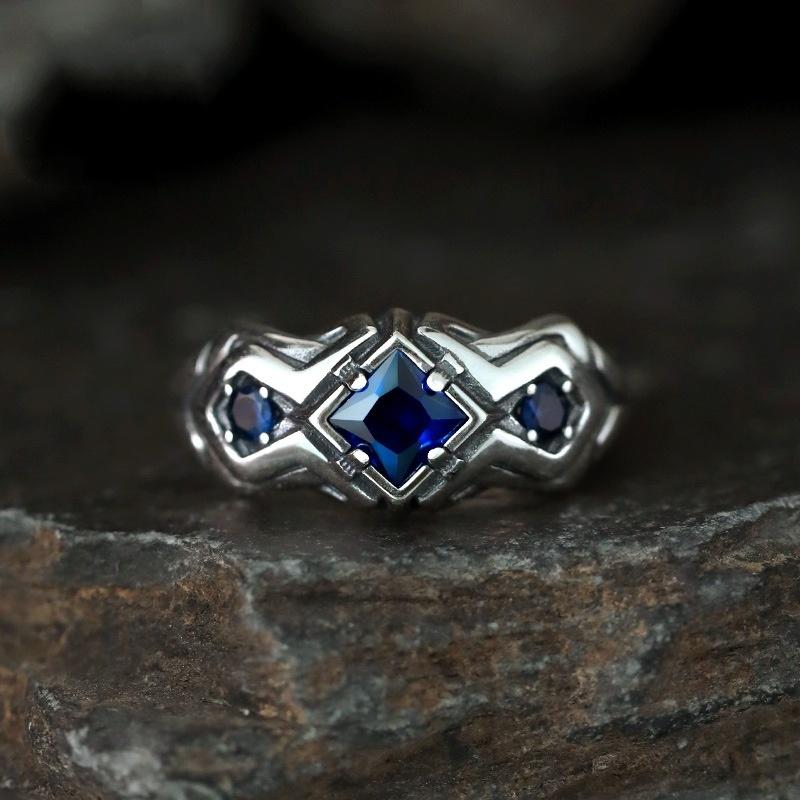 925 Sterling Silver Vintage Square Blue Rings for Men Birthday Wedding Party Christmas Groom Father Boy Gifts RG7092 resizable
925 Sterling Silver Vintage Square Blue Rings for Men Birthday Wedding Party Christmas Groom Father Boy Gifts RG7092 resizable