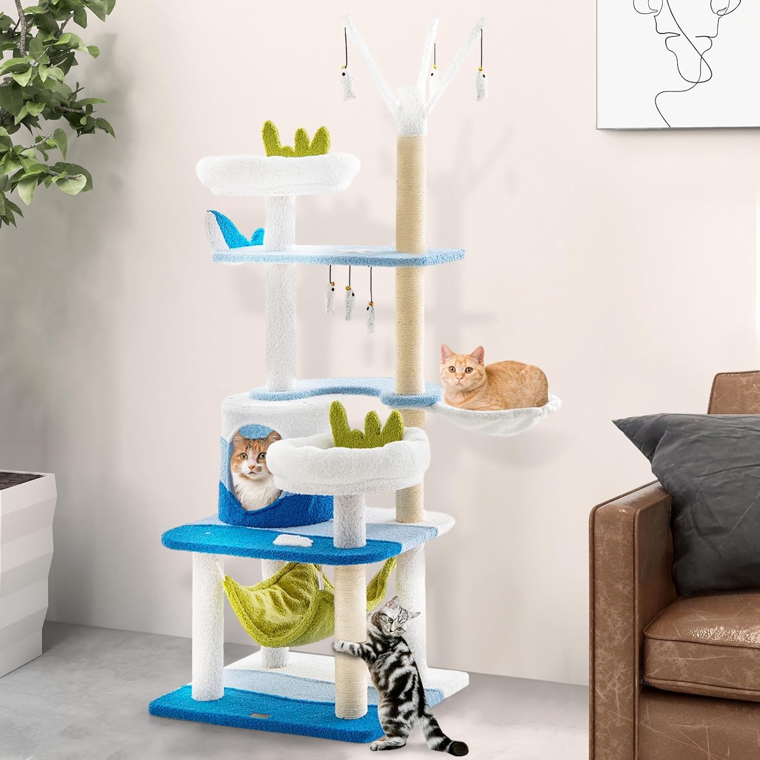 GOPLUS Cat Cat Cat For For Multiple Cat Play Observation Comes with Bonbon Natural Hemp Scratching Post Height Tower, House, Room, Cats, Stationary,
GOPLUS Cat Cat Cat For For Multiple Cat Play Observation Comes with Bonbon Natural Hemp Scratching Post Height Tower, House, Room, Cats, Stationary,