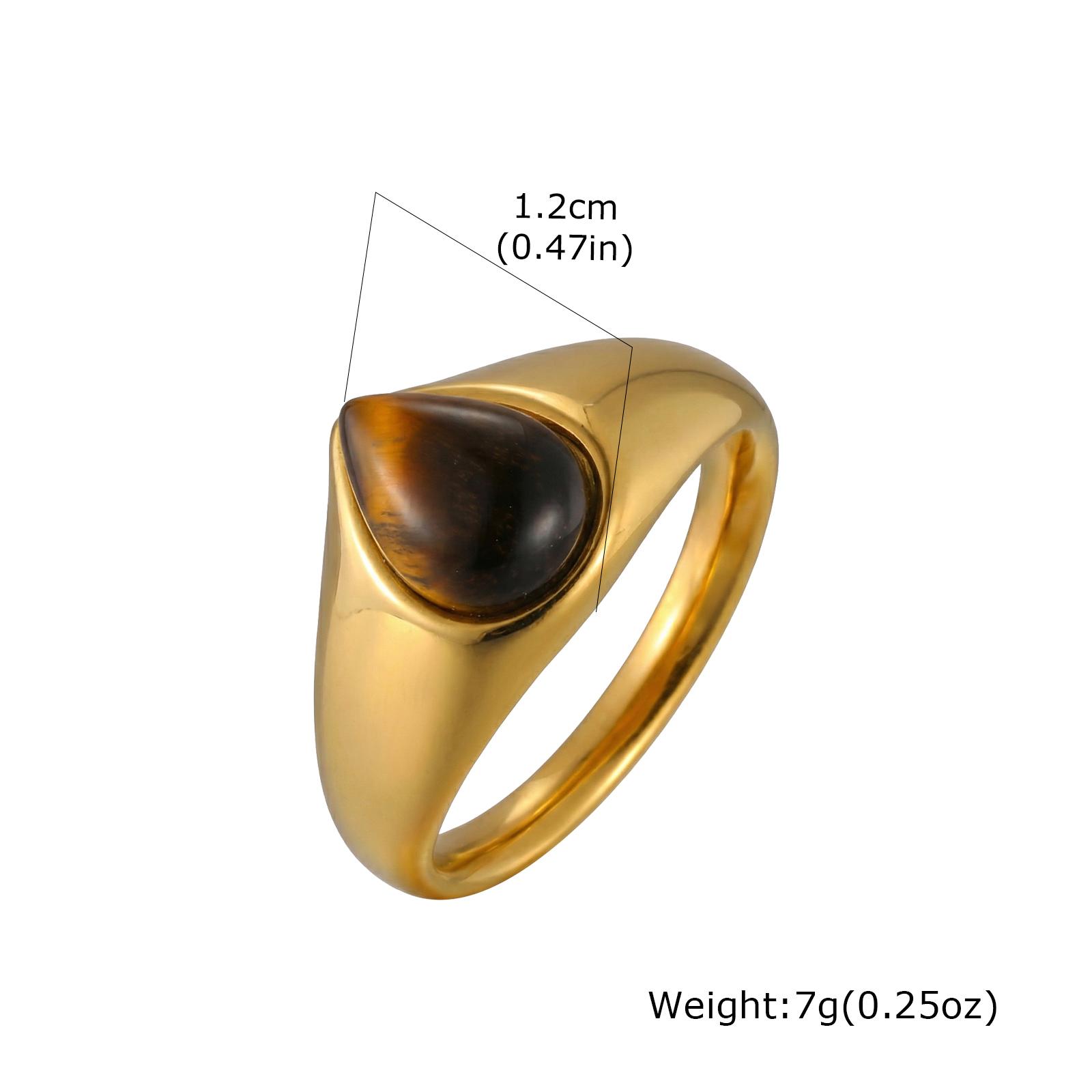 18K Gold Plated Stainless Steel Natural Stone Ring Tiger Eye Green Aventurine Band Waterproof Healing Crystal Energy Jewelry 6
18K Gold Plated Stainless Steel Natural Stone Ring Tiger Eye Green Aventurine Band Waterproof Healing Crystal Energy Jewelry 6