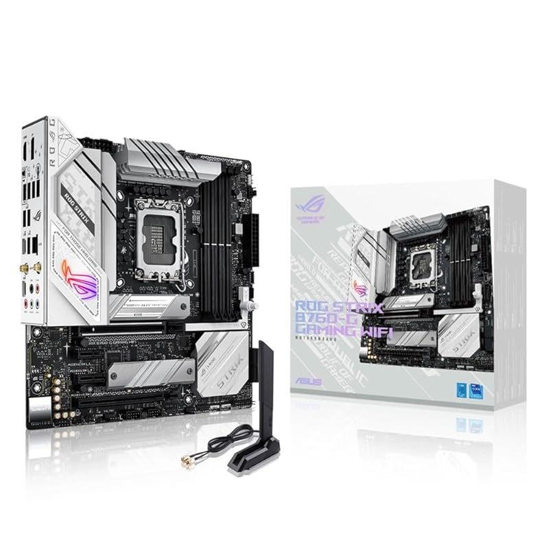 ASUS ROG STRIX B760-G GAMING WIFI intel 14th, 13th, 12th generation CPU compatible LGA1700 B760 mounted DDR5 mATX Motherboard/domestic authorized
ASUS ROG STRIX B760-G GAMING WIFI intel 14th, 13th, 12th generation CPU compatible LGA1700 B760 mounted DDR5 mATX Motherboard/domestic authorized