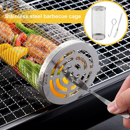 Creative Easy to Prefill Barbecue Cylindrical Freezer Safe Barbecue Basket Kitchen Tool Grill Basket
Creative Easy to Prefill Barbecue Cylindrical Freezer Safe Barbecue Basket Kitchen Tool Grill Basket