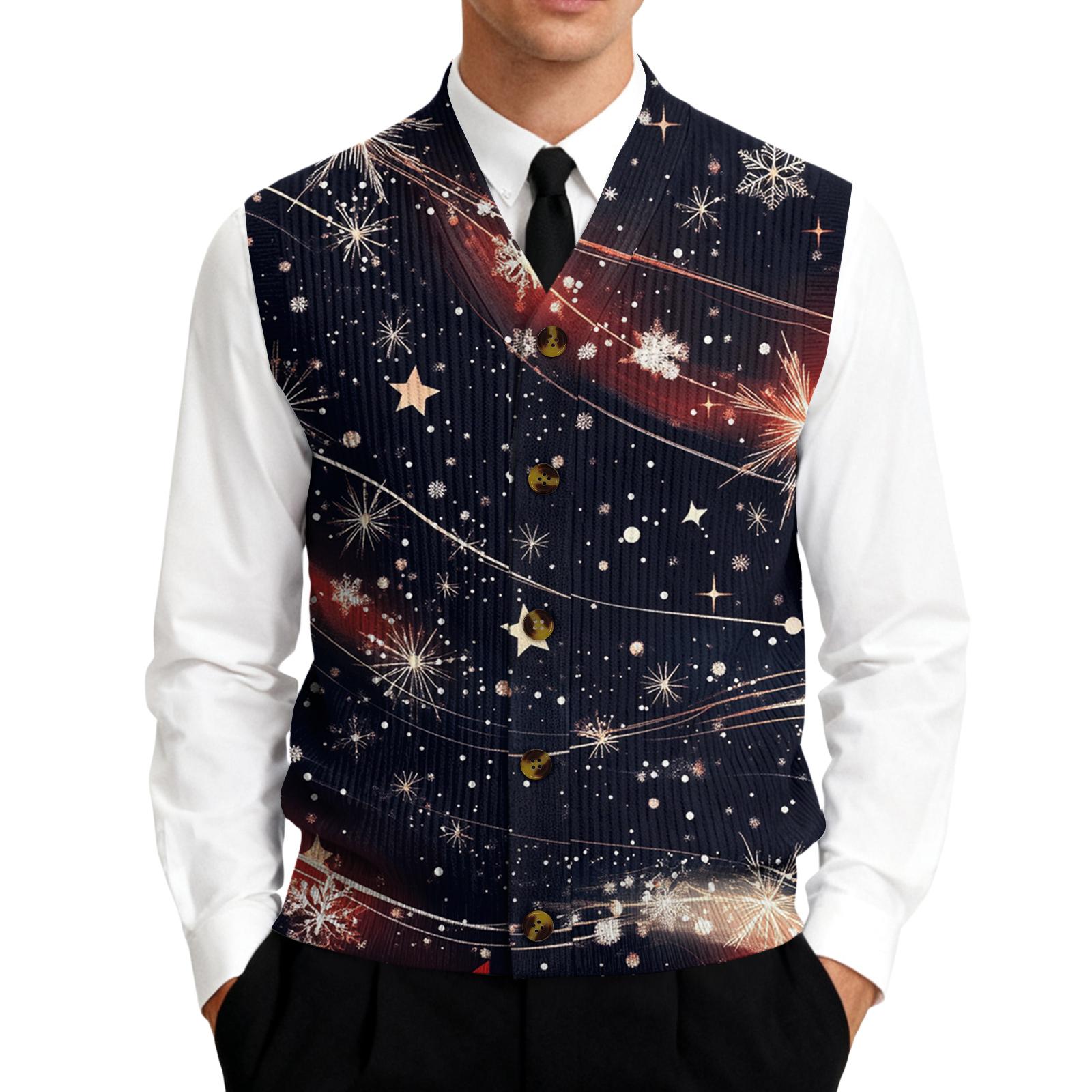 Men s Christmas Print V Neck Sweater Vest Sleeveless Knit Button Down Shirt Festive Holiday Pullover Layering Top XXXXXL чёрный
Men s Christmas Print V Neck Sweater Vest Sleeveless Knit Button Down Shirt Festive Holiday Pullover Layering Top XXXXXL чёрный