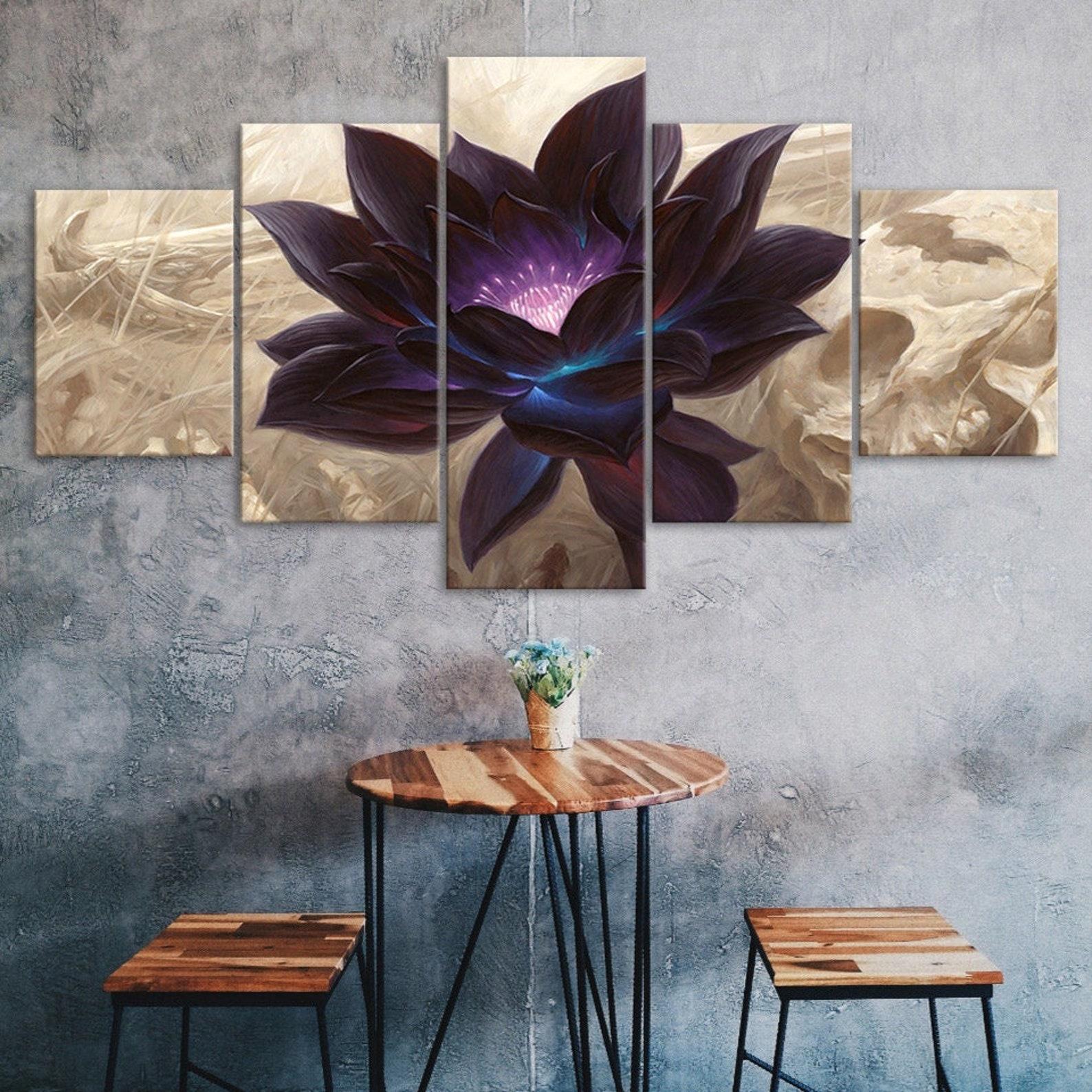 Black Lotus Flower Magic 5 Piece Five Panel Wall Canvas Print Modern Art Poster Picture Home Decor Gift For Him For Her 20X35 20X45 20X55CM
Black Lotus Flower Magic 5 Piece Five Panel Wall Canvas Print Modern Art Poster Picture Home Decor Gift For Him For Her 20X35 20X45 20X55CM