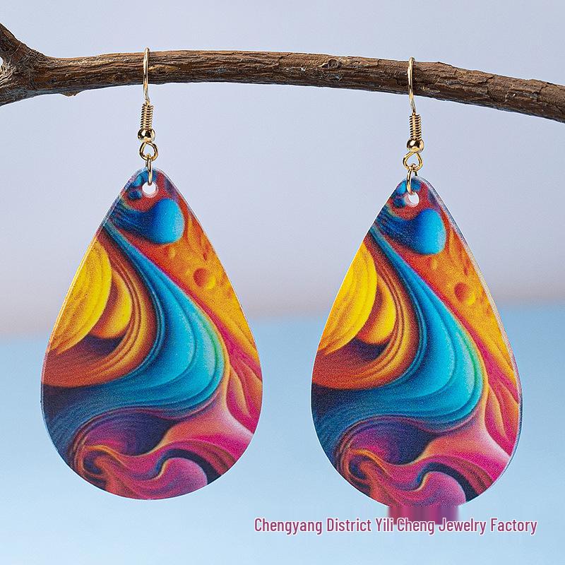 Cute Teardrop Geometric Earrings for Women: Trendy Retro Fashion with European & American Style 
Cute Teardrop Geometric Earrings for Women: Trendy Retro Fashion with European & American Style