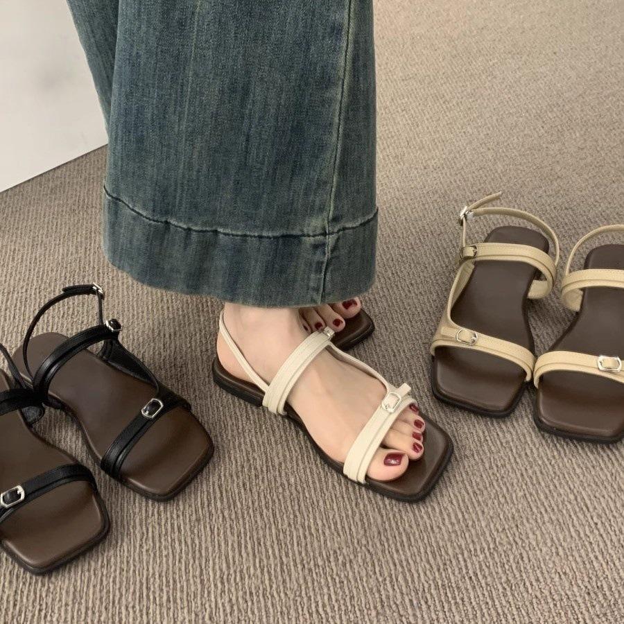 Korean designer open-toed square head one-word buckle with flat-soled sandals women s beach shoes 35 хаки
Korean designer open-toed square head one-word buckle with flat-soled sandals women s beach shoes 35 хаки
